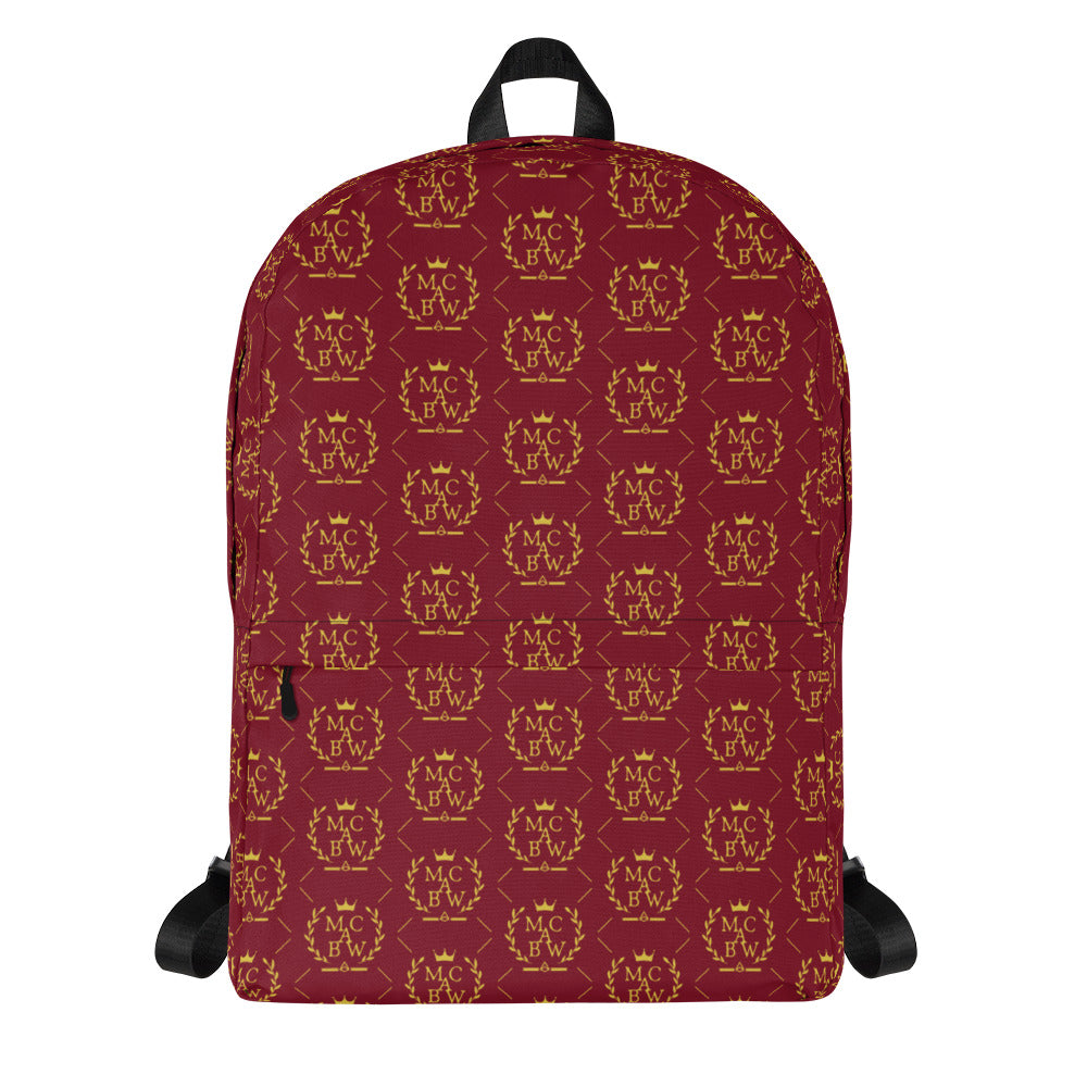 Burgundy/Gold Backpack