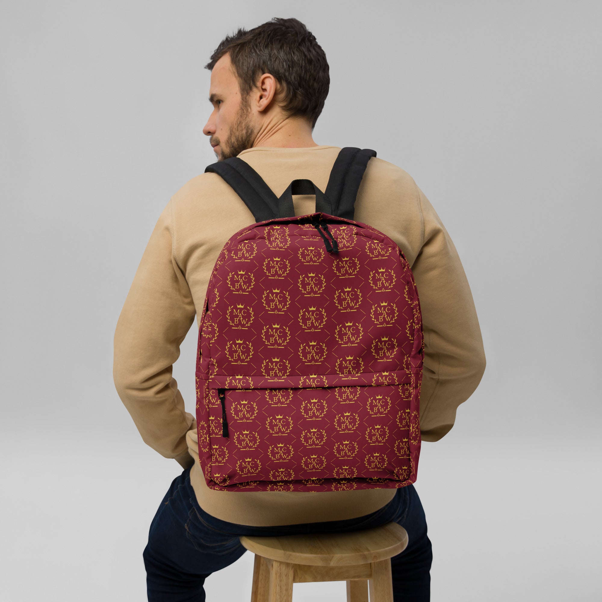 Burgundy/Gold Backpack