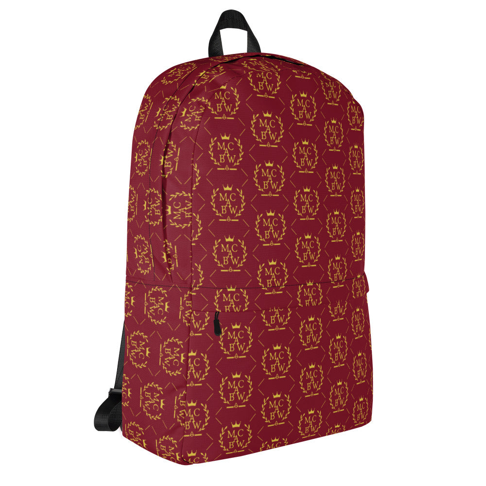 Burgundy/Gold Backpack