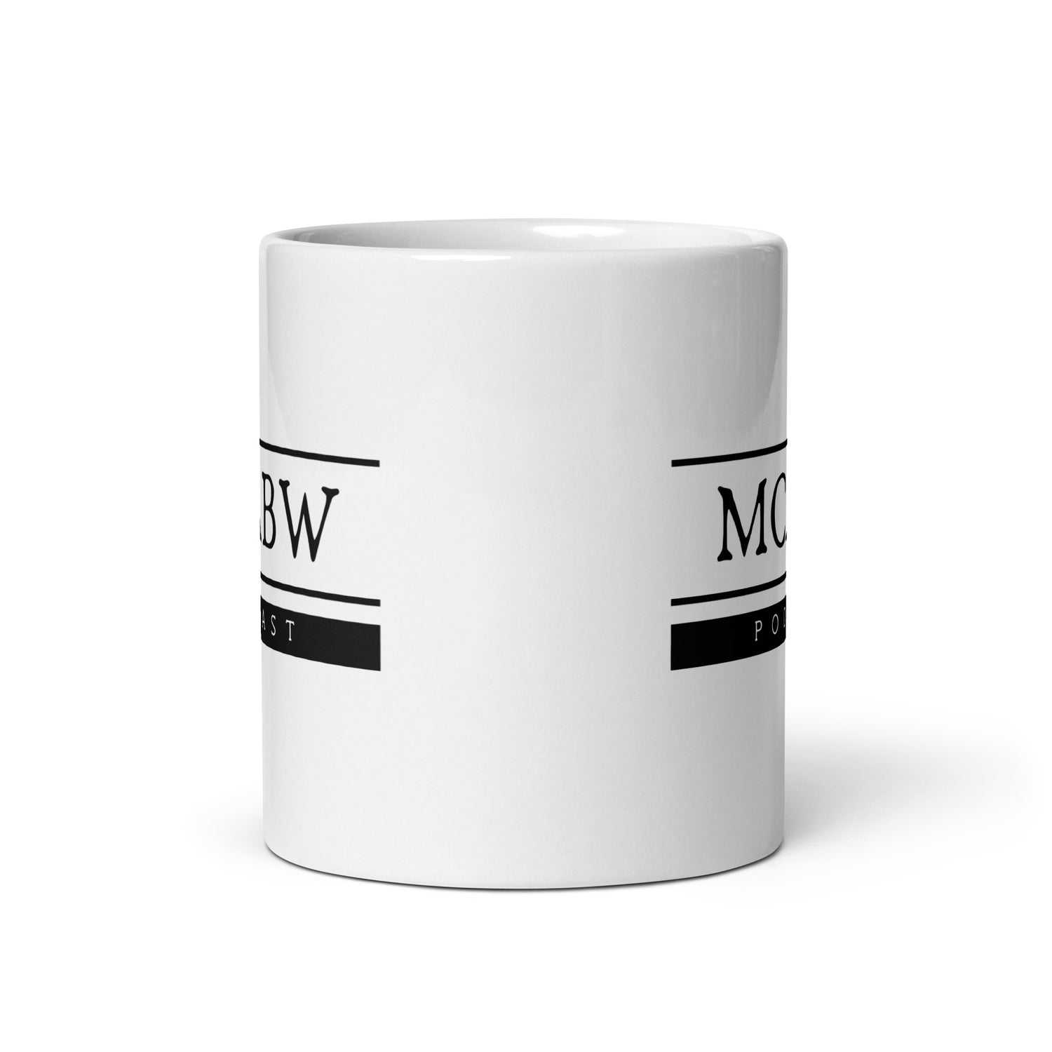 White glossy mug