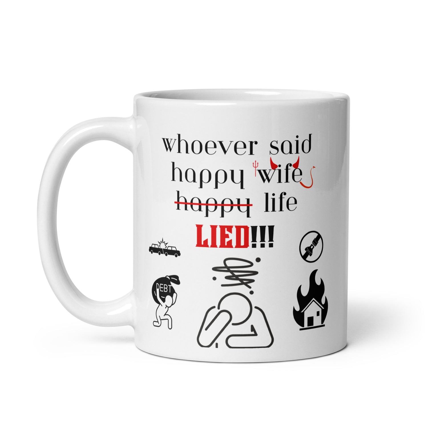 Happy Wife White glossy mug