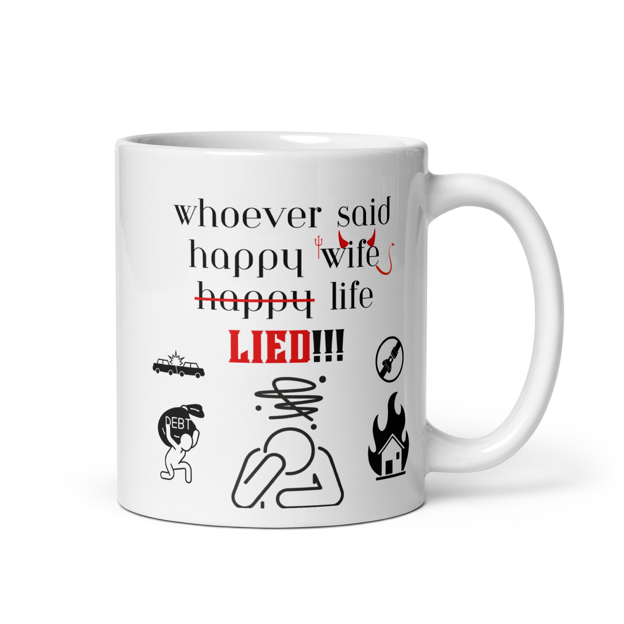 Happy Wife White glossy mug