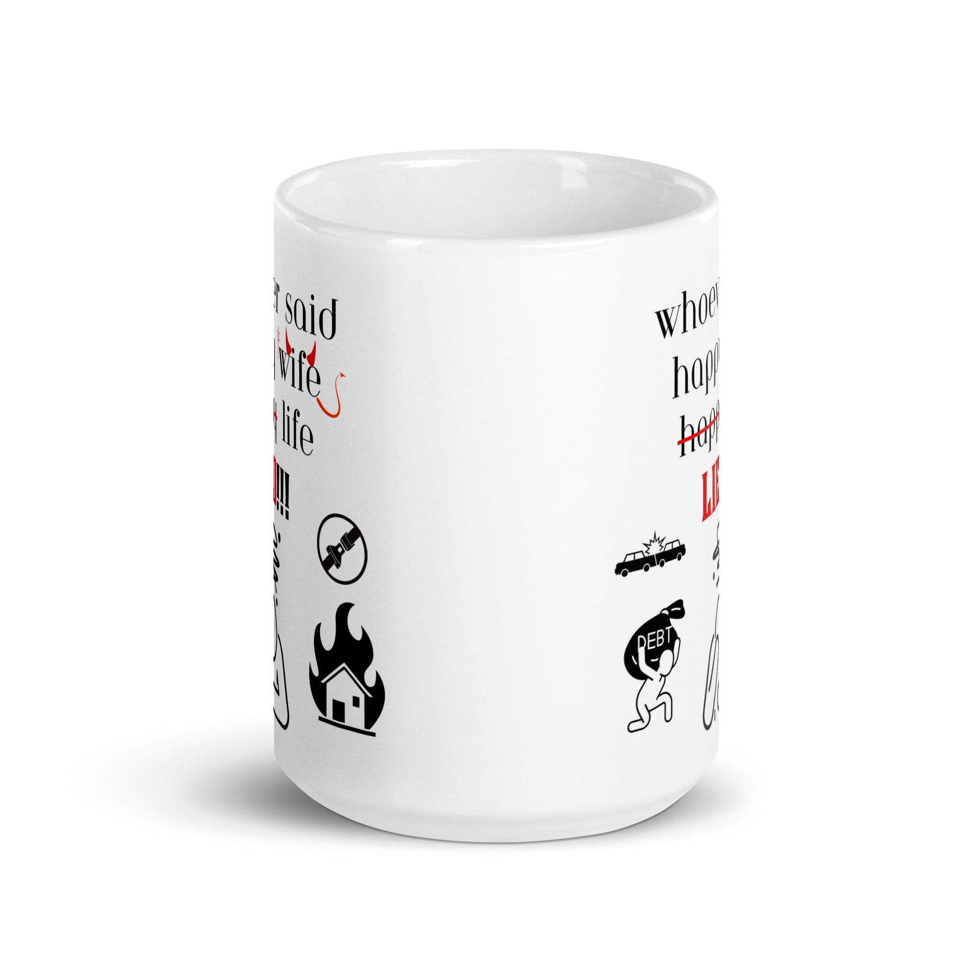 Happy Wife White glossy mug
