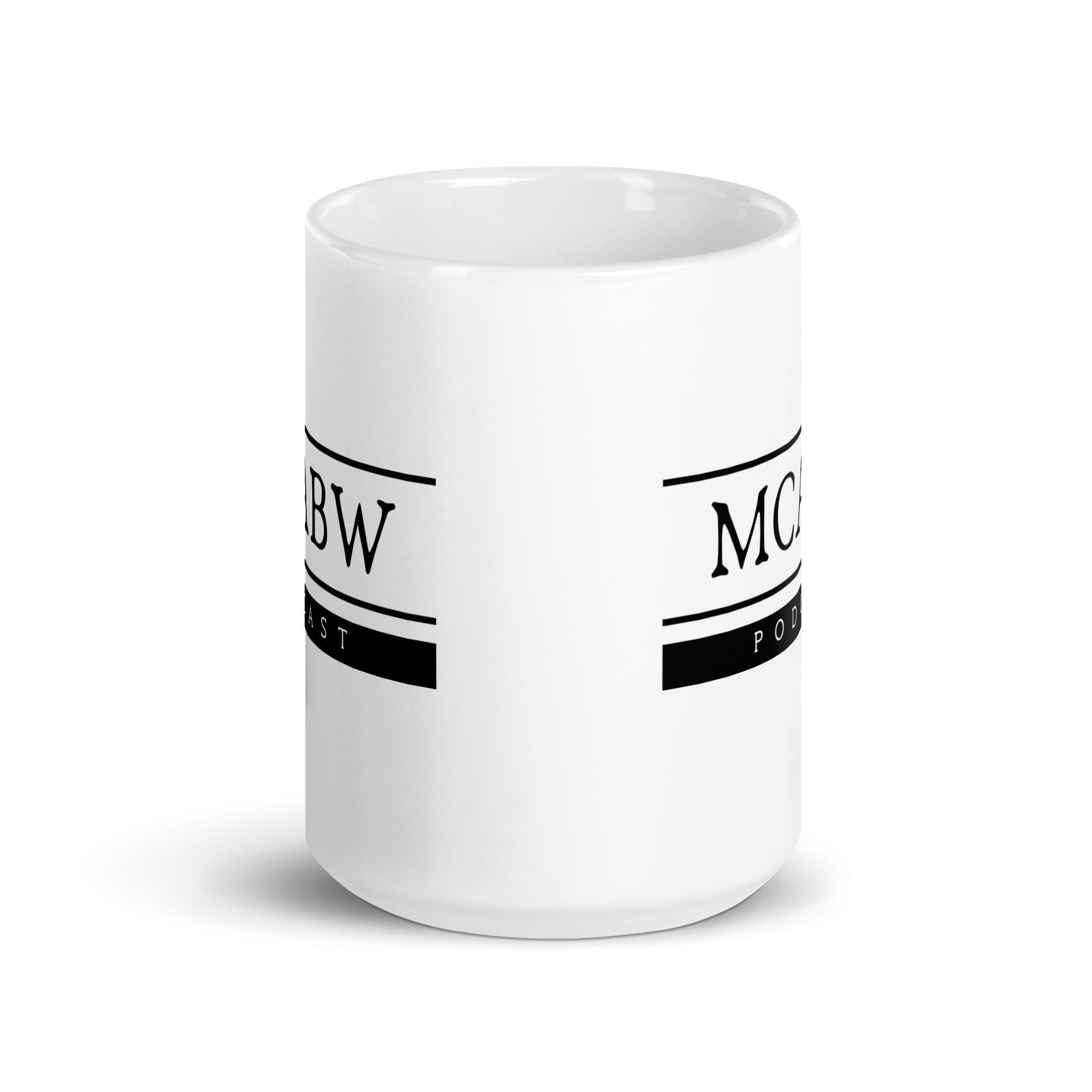White glossy mug