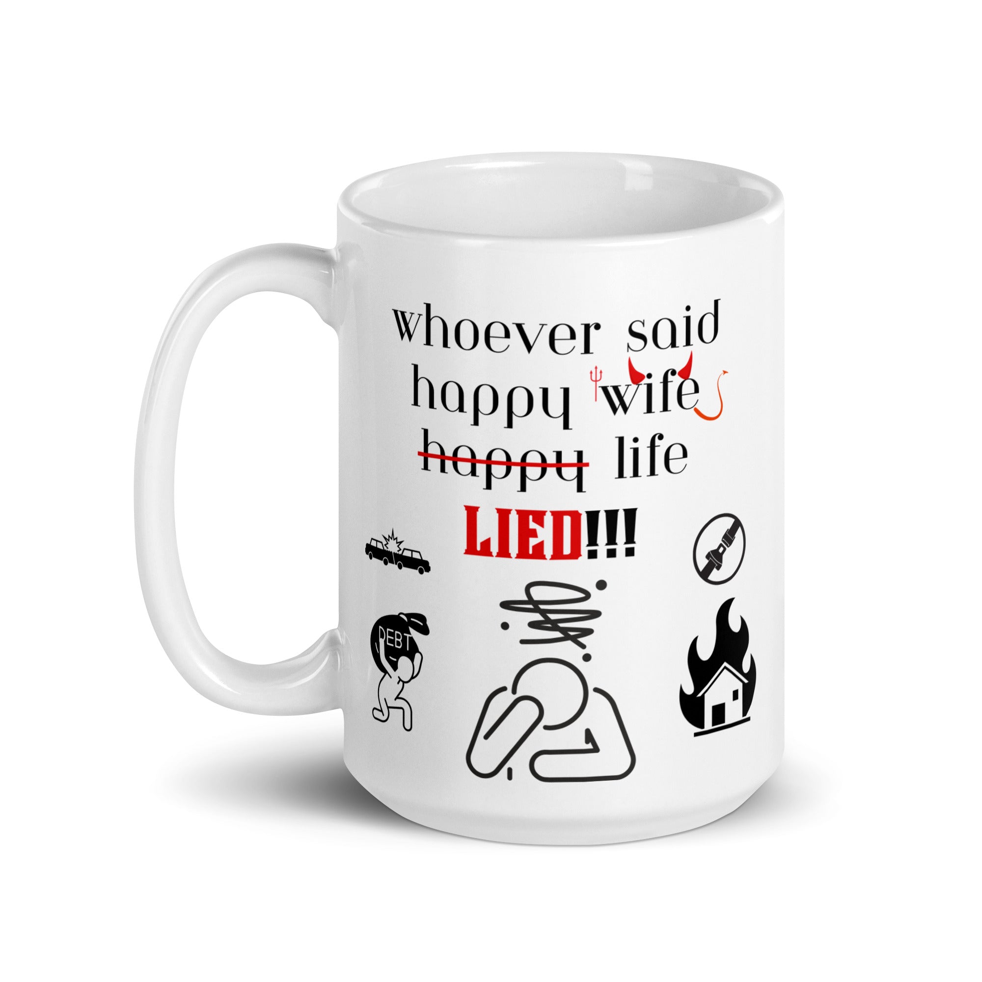 Happy Wife White glossy mug