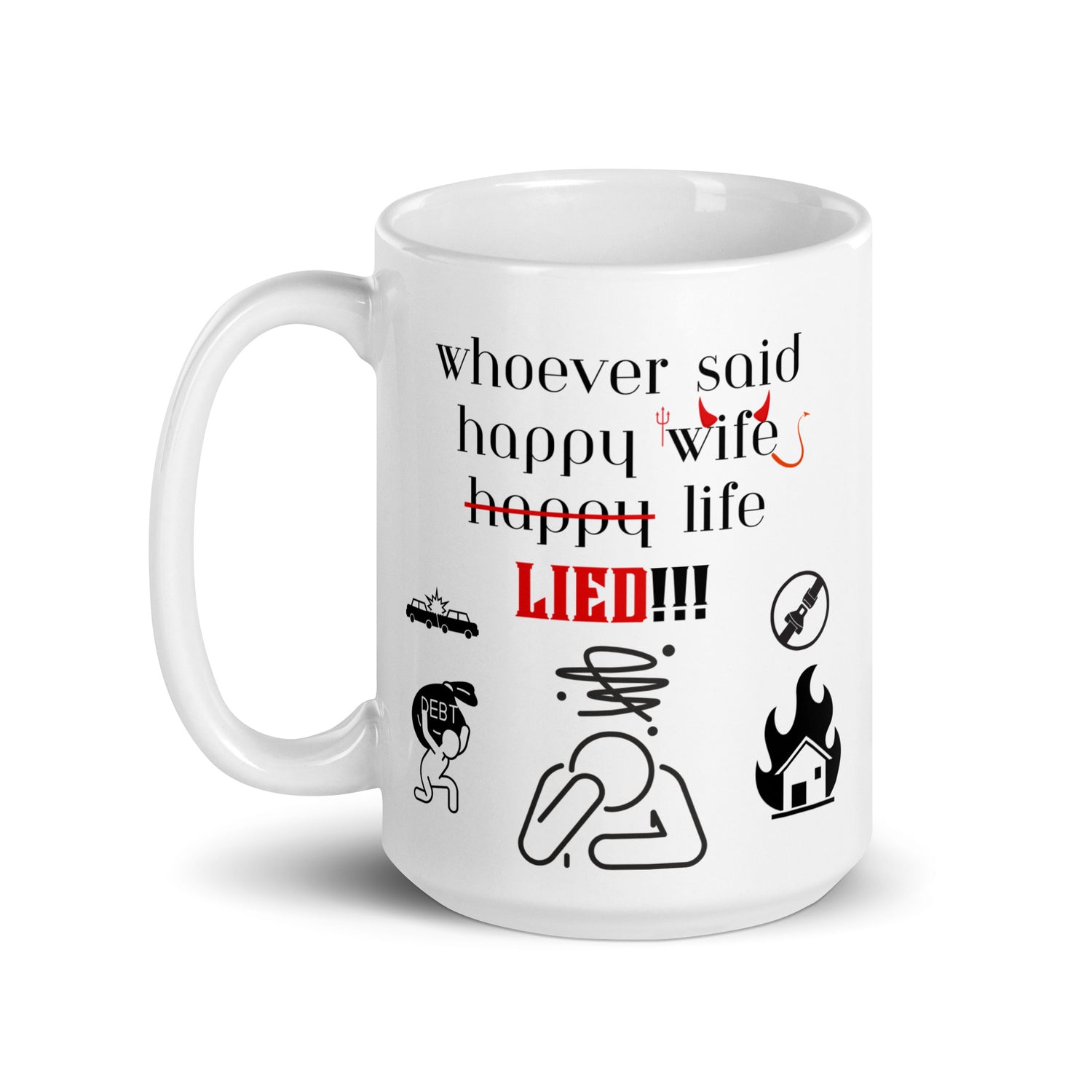 Happy Wife White glossy mug