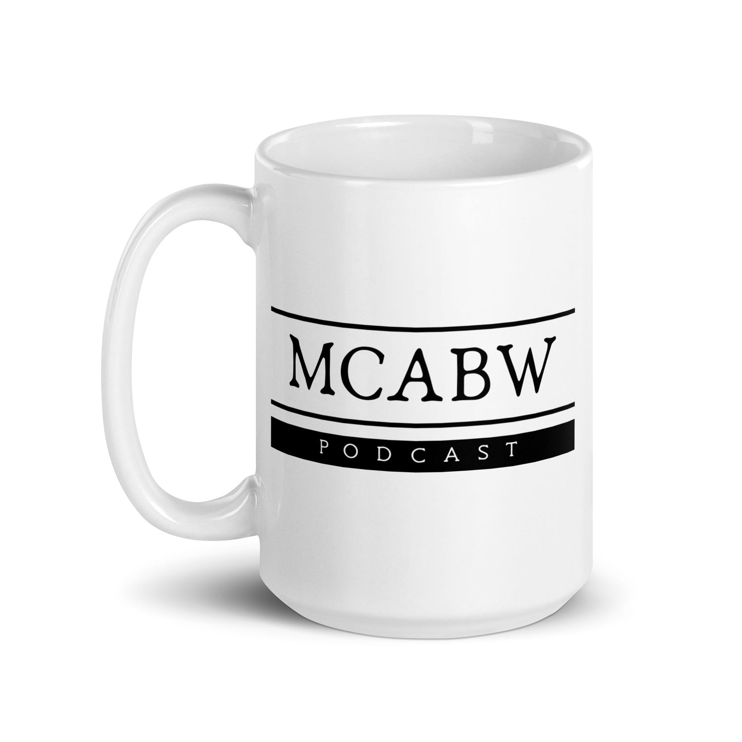 White glossy mug