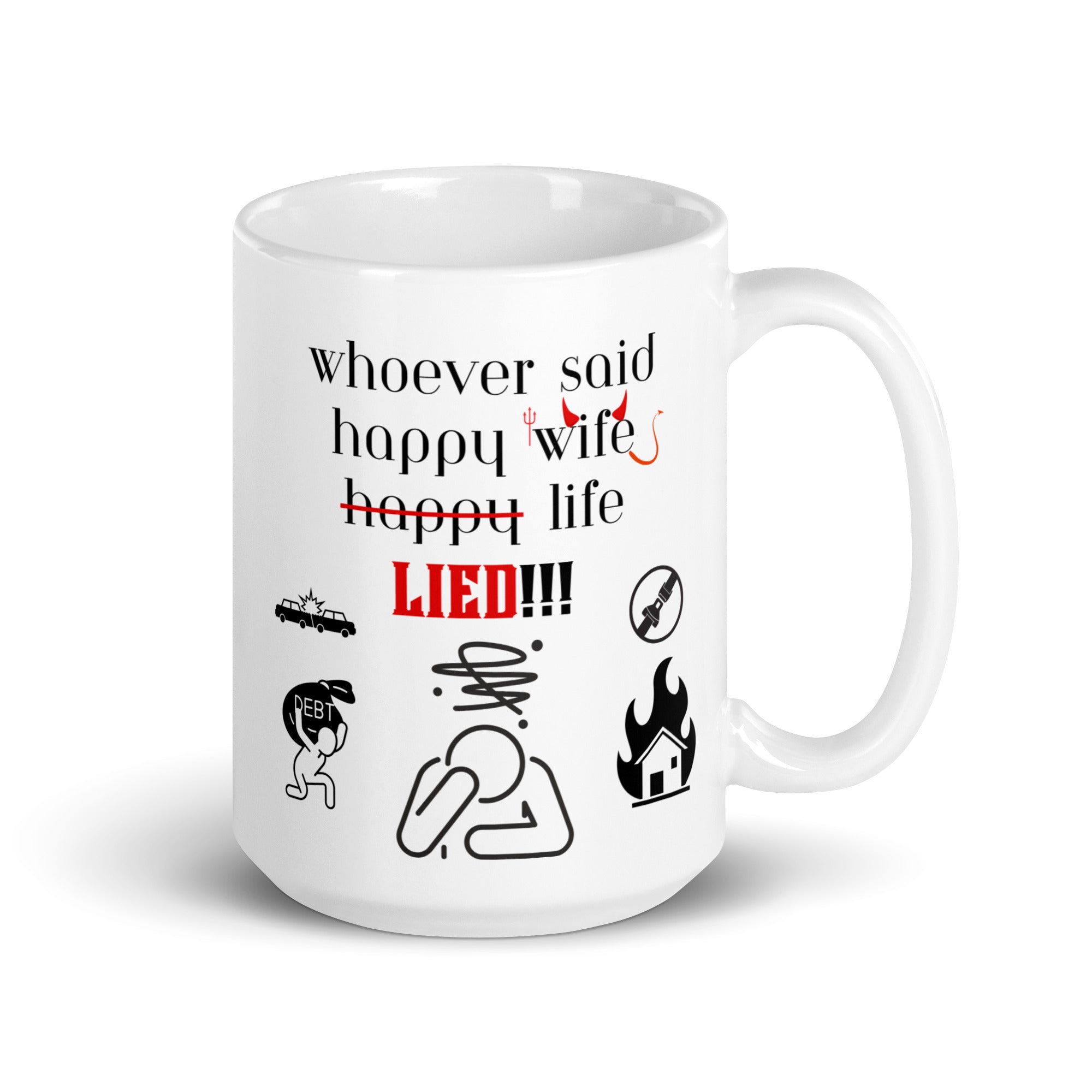 Happy Wife White glossy mug
