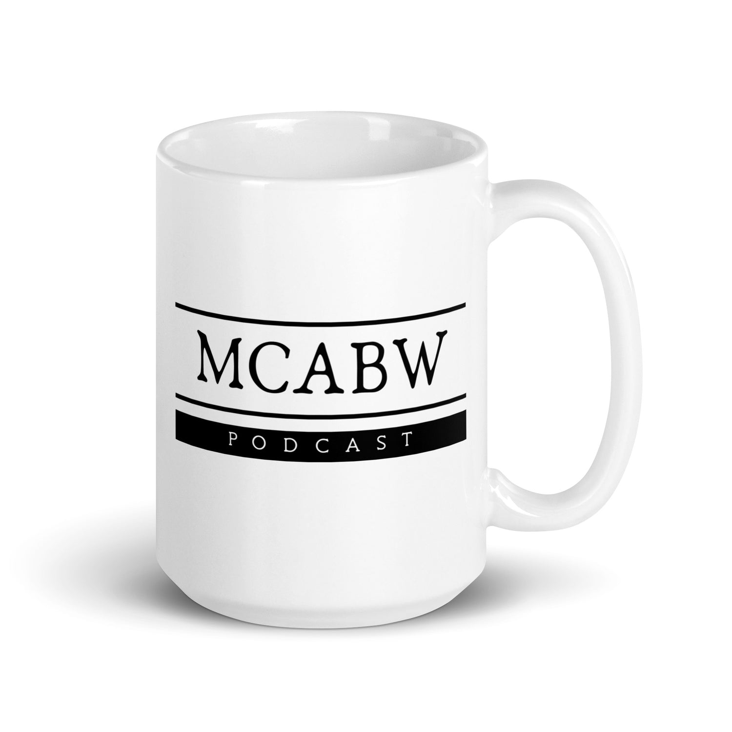 White glossy mug