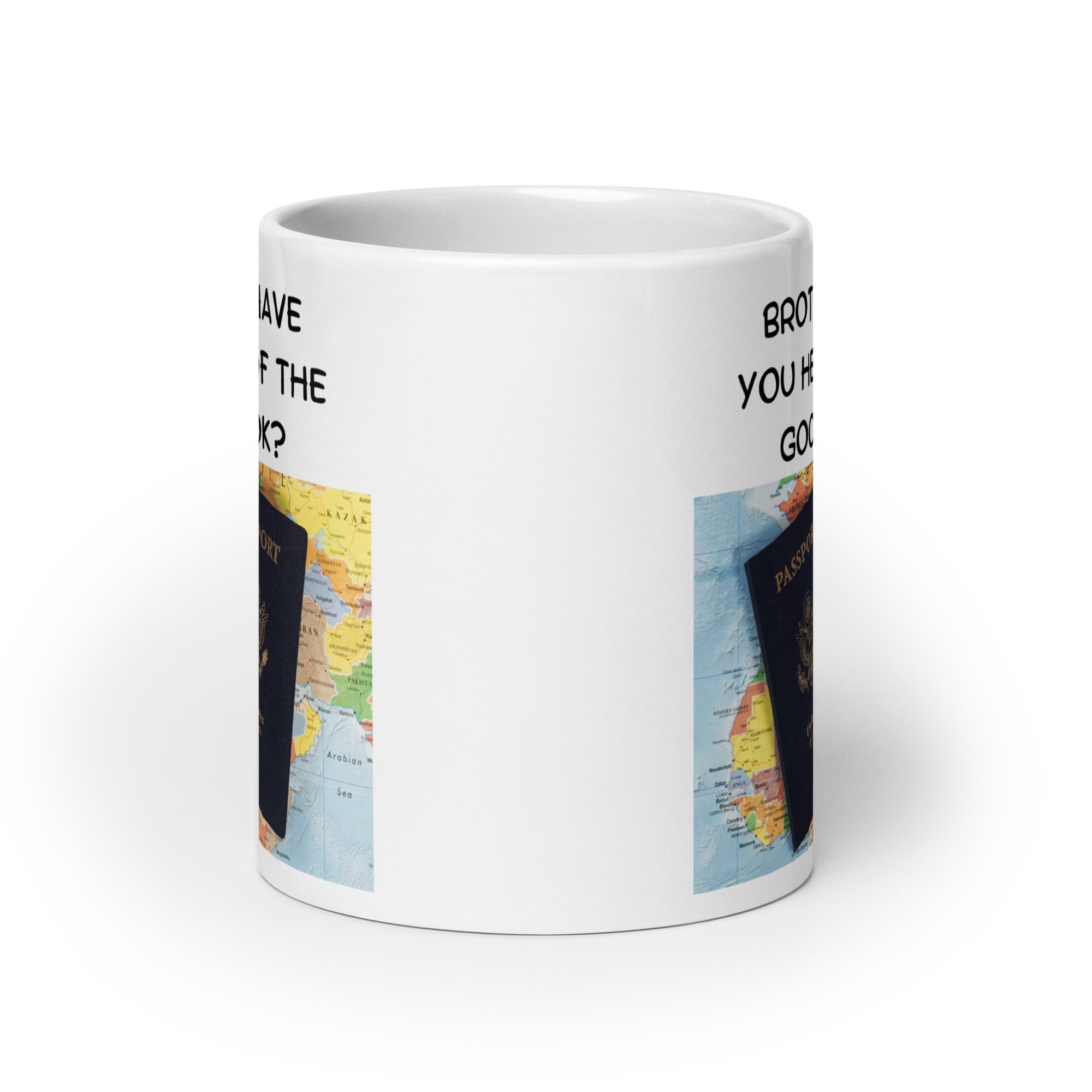 The Good Book White glossy mug