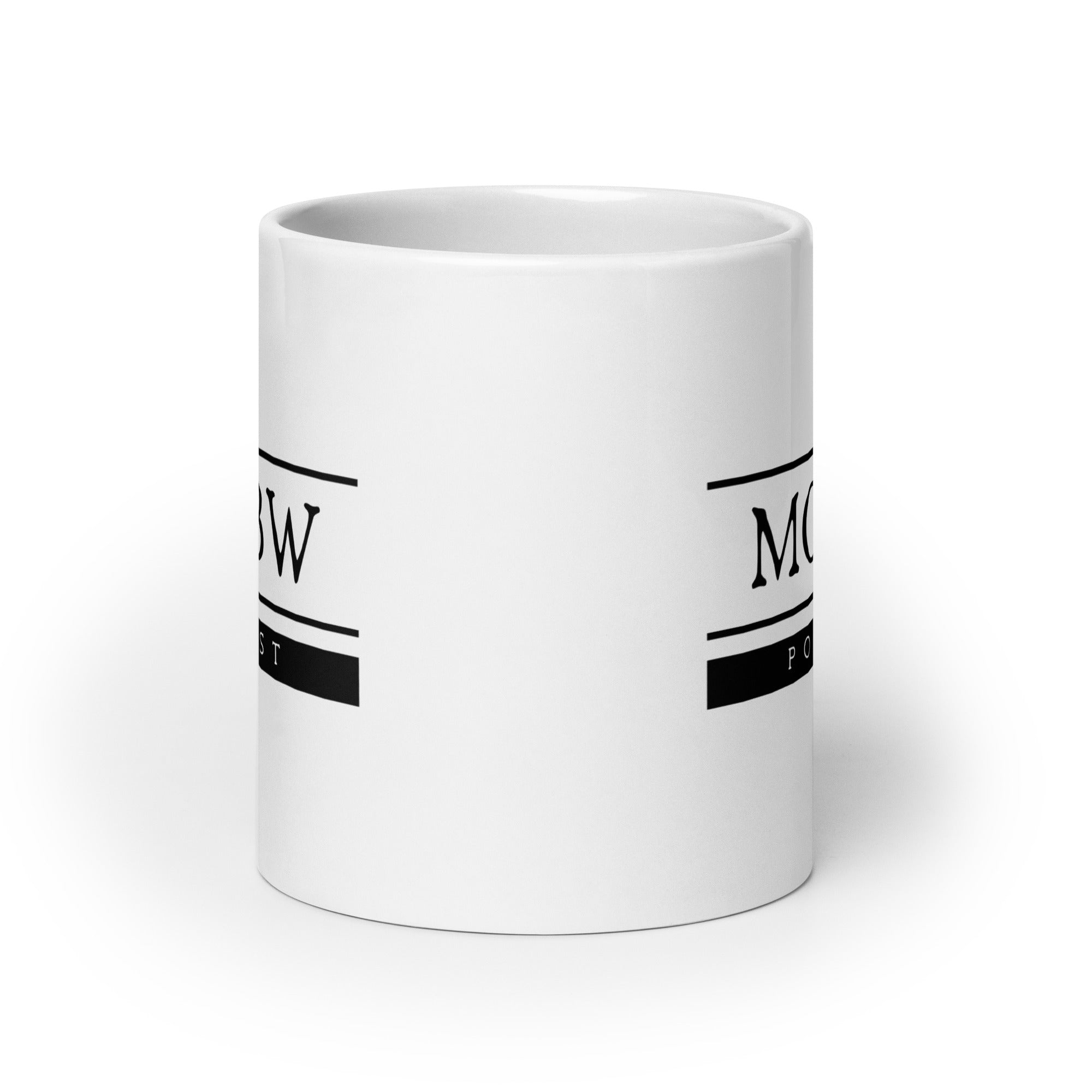 White glossy mug