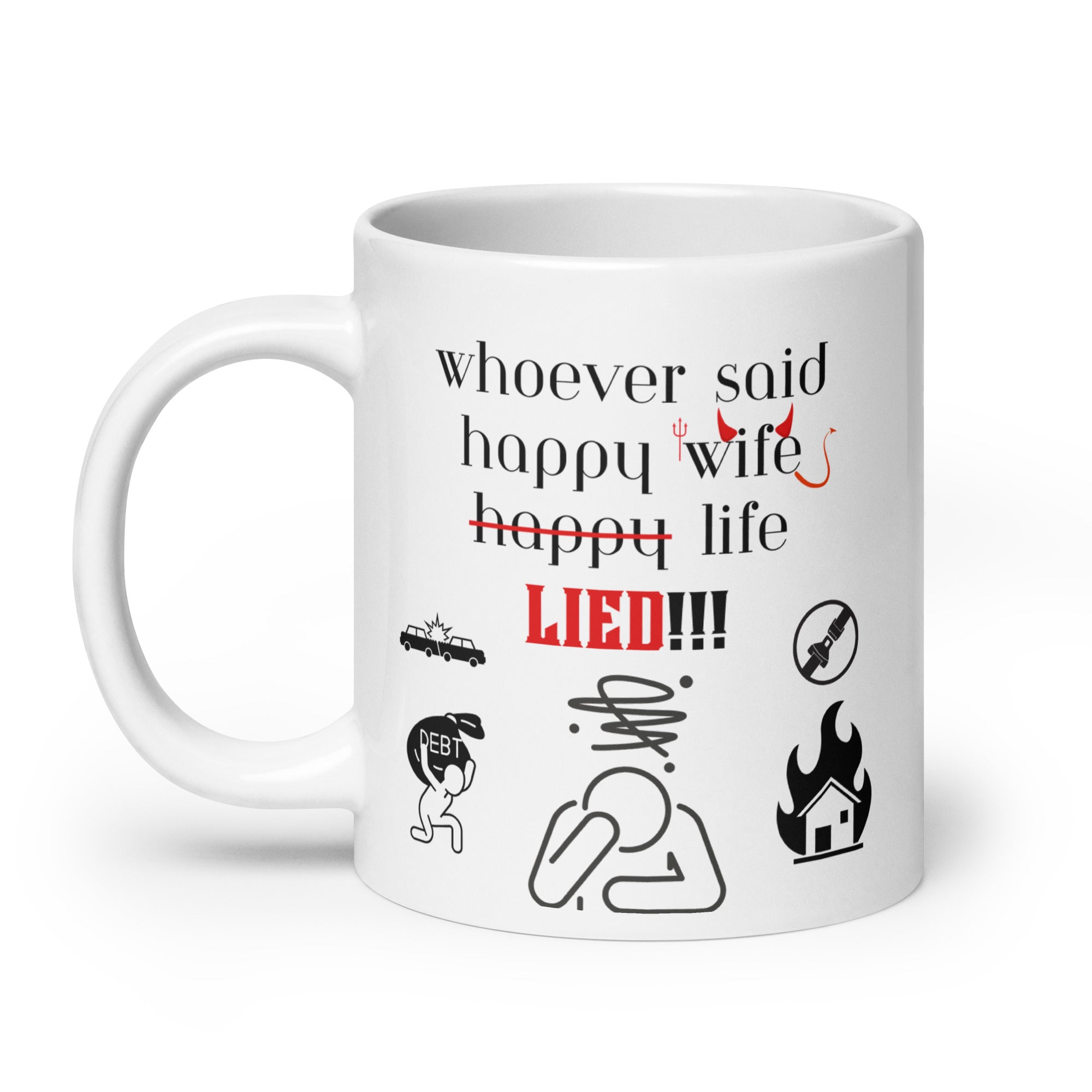 Happy Wife White glossy mug