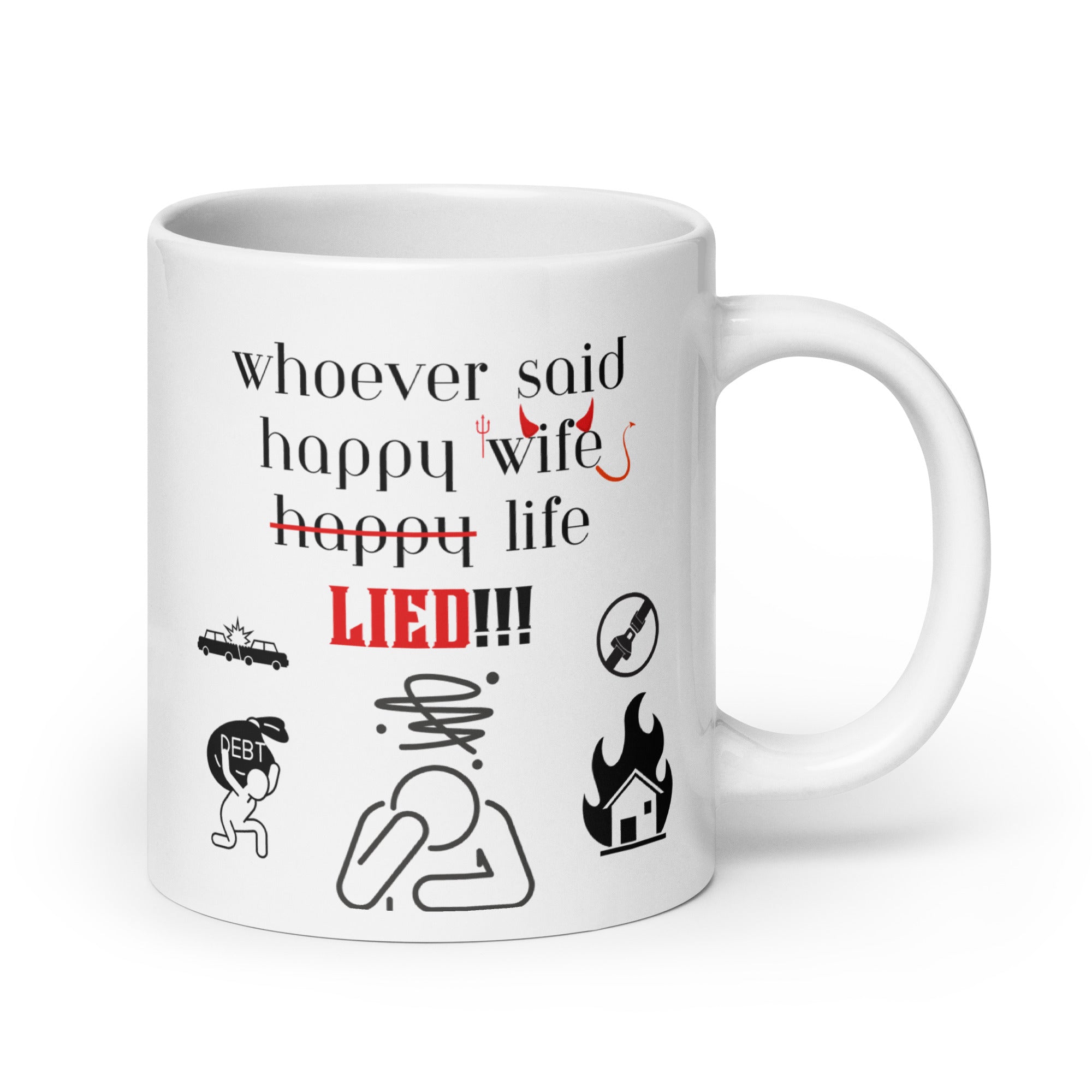 Happy Wife White glossy mug