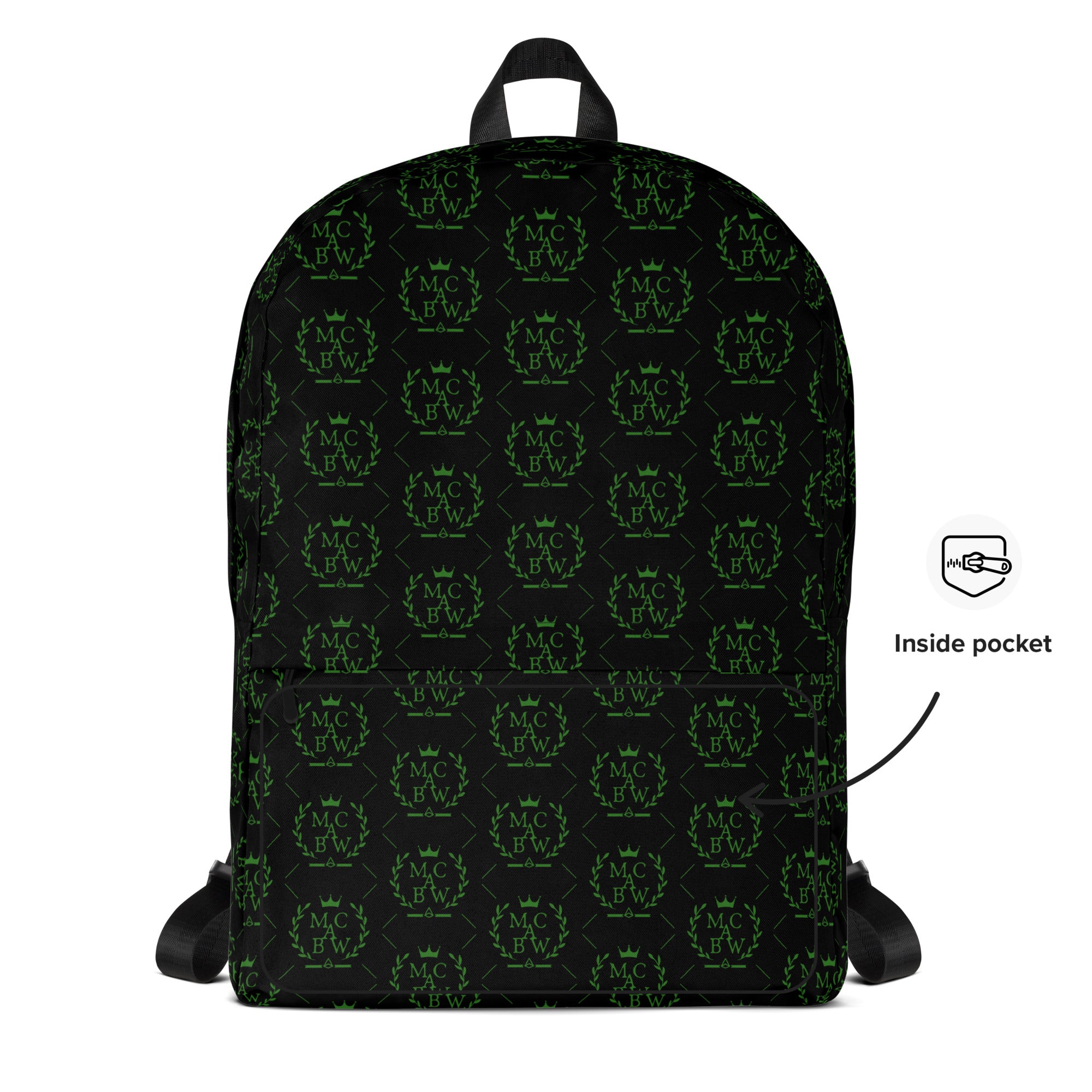 Black/Green Backpack
