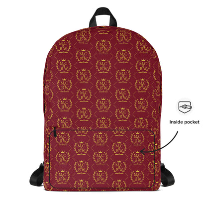 Burgundy/Gold Backpack