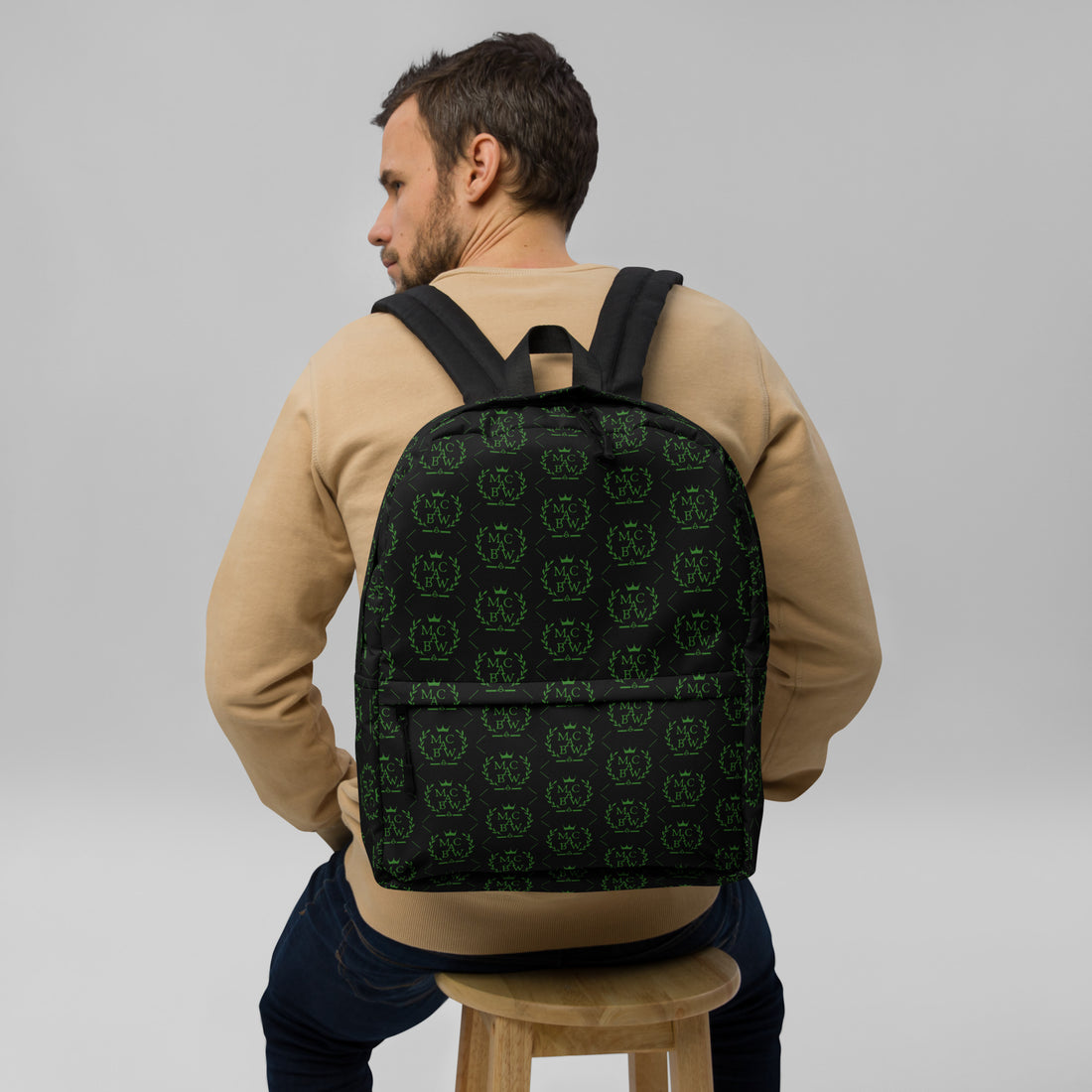 Black/Green Backpack
