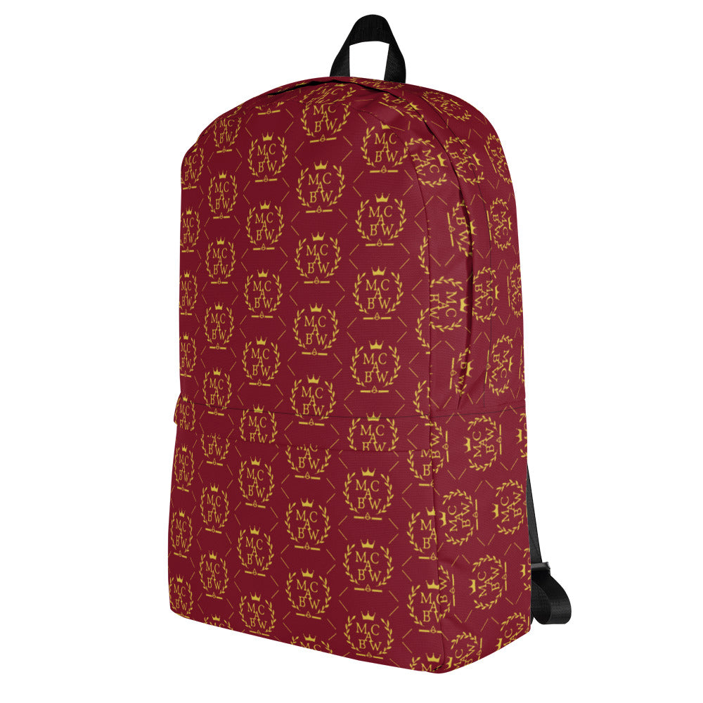 Burgundy/Gold Backpack
