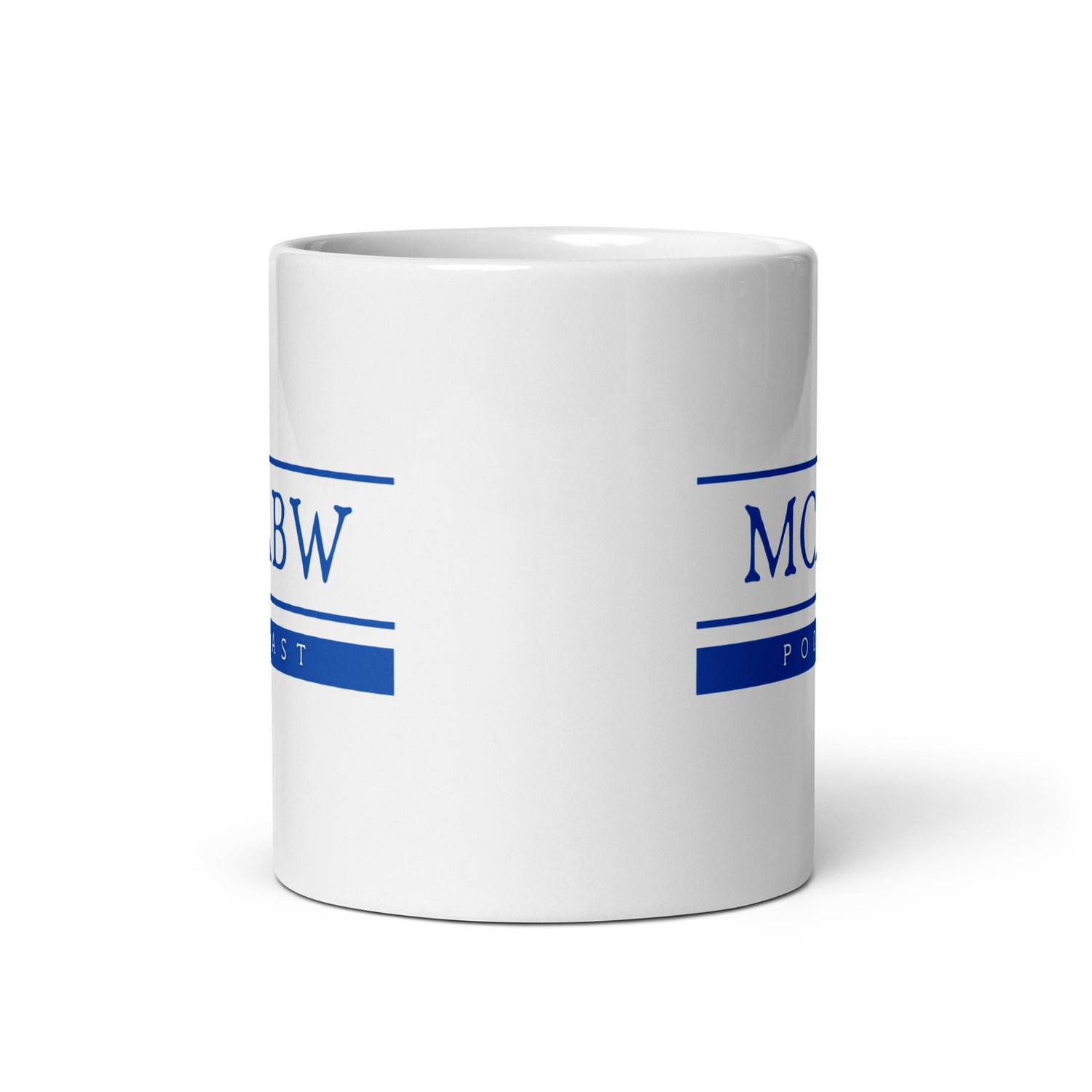 White glossy mug