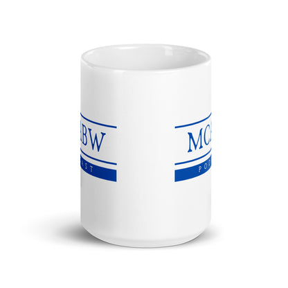 White glossy mug