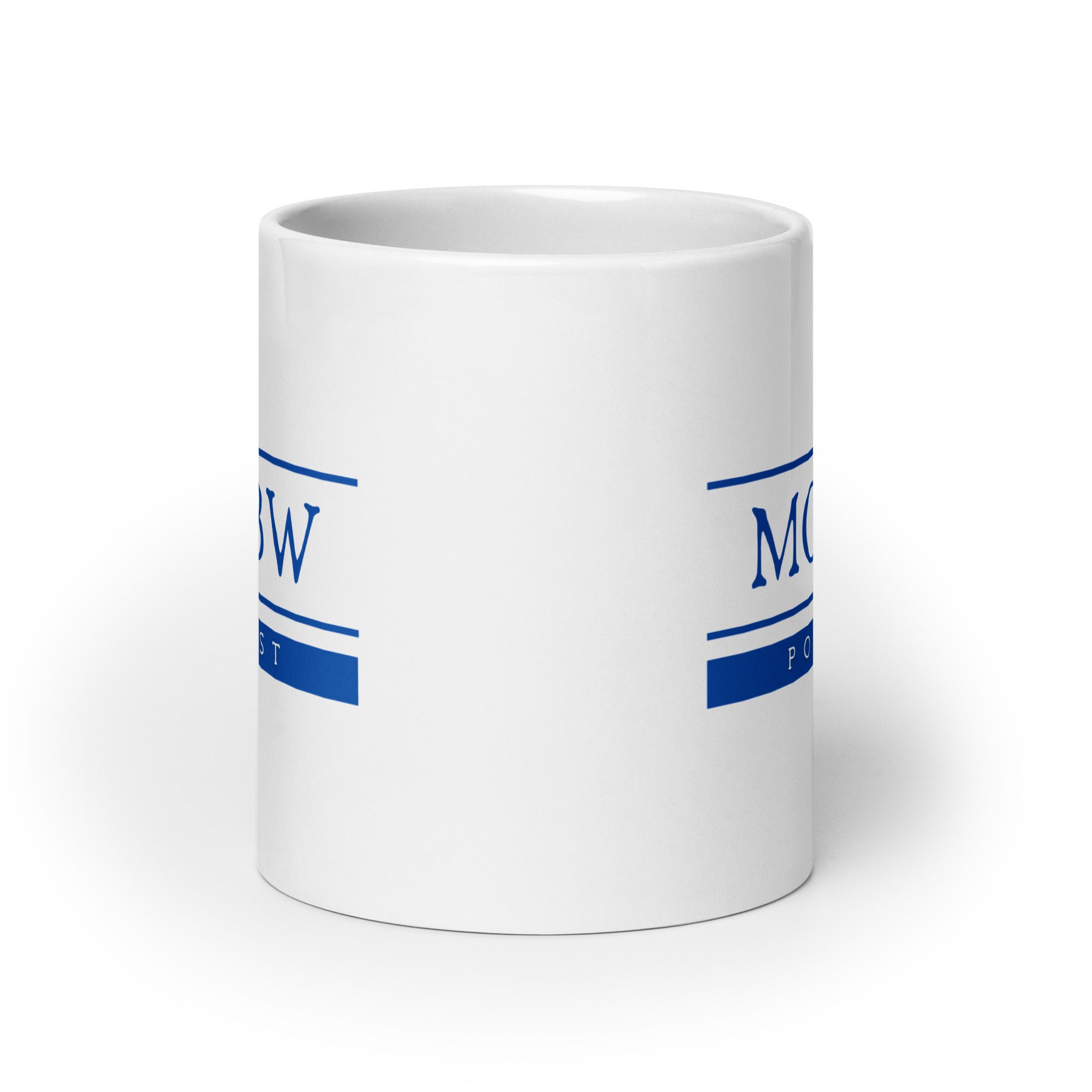 White glossy mug